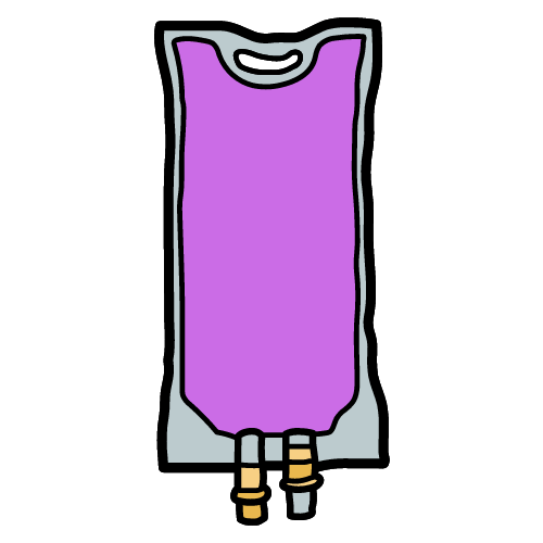 IV Bag Purple Graphic