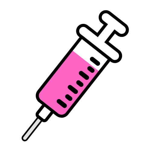 Pink syringe graphic