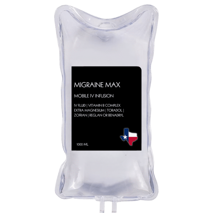 Migraine Max IV Bag for mobile iv therapy