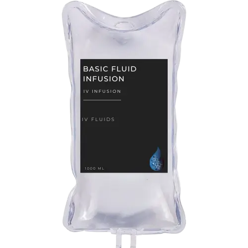 Basic Fluids infusion bag graphic