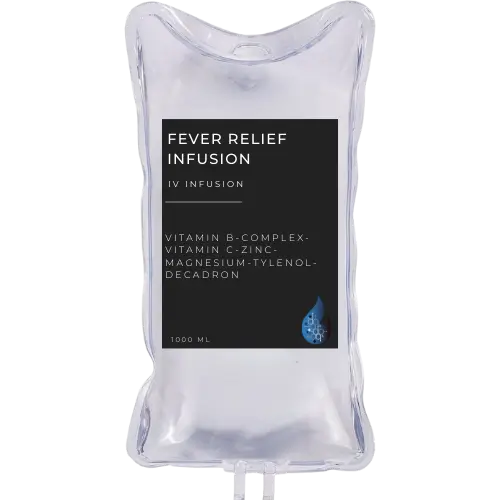 Fever relief infusion bag graphic